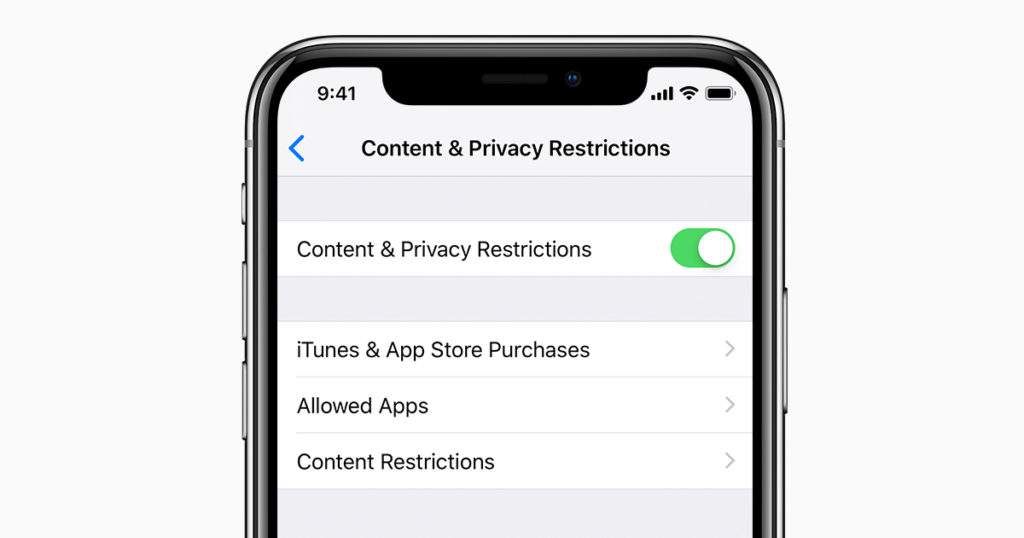 ios12 iphone x settings screen time content privacy restrictions social card